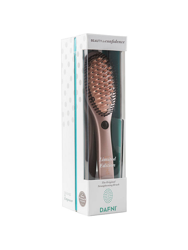 DAFNI Limited Edition Hair Straightening Brush, Rose Gold