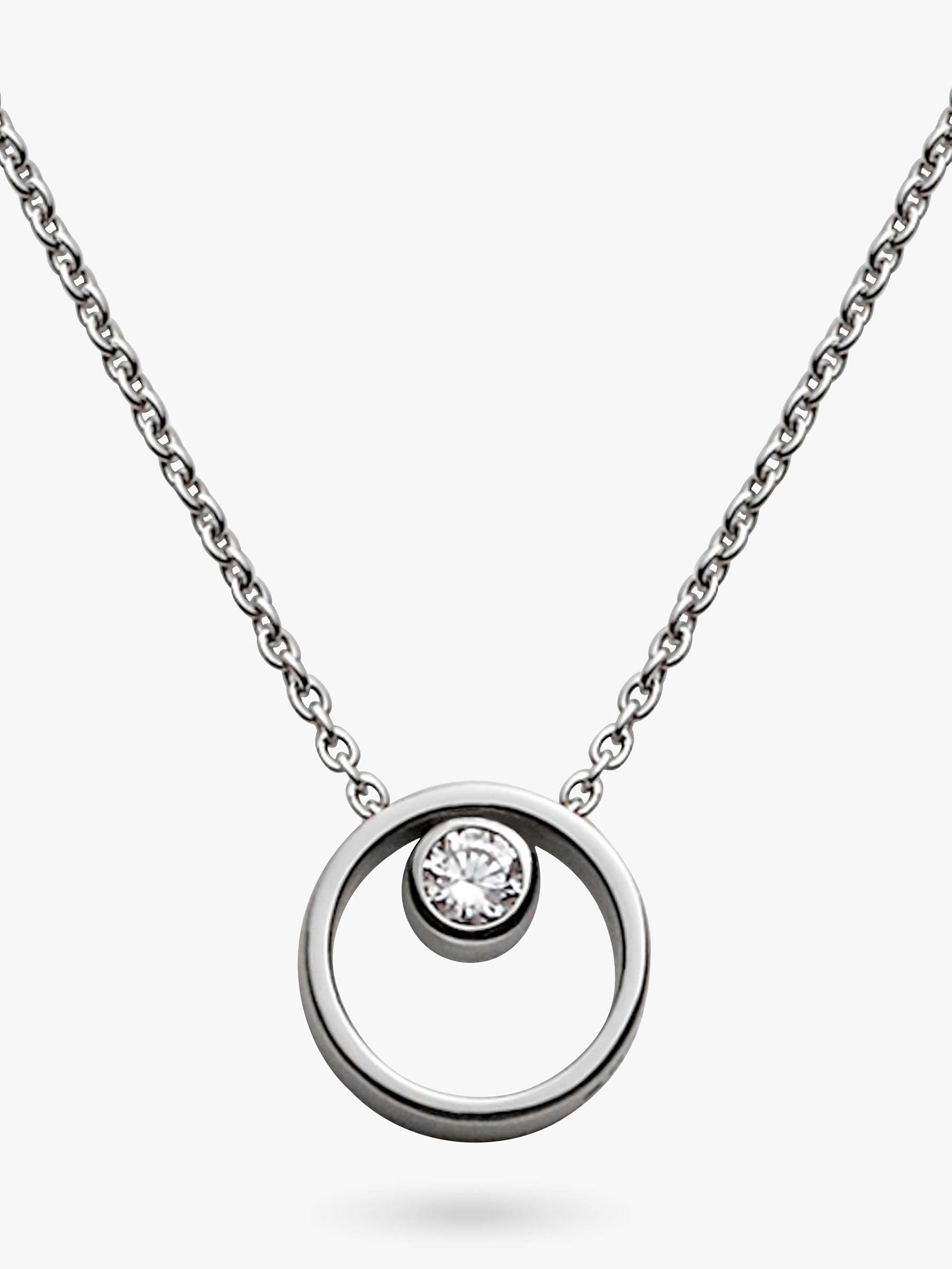 Buy Skagen Elin Crystal Circle Necklace Online at johnlewis.com