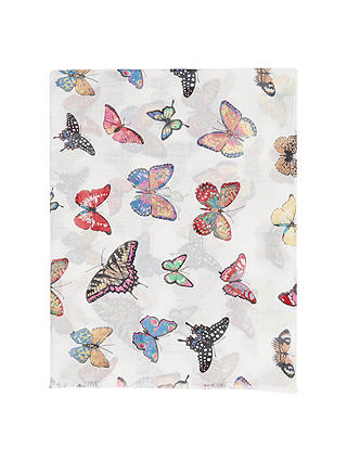 Gerard Darel Thomsen Butterfly Scarf, White/ Multi