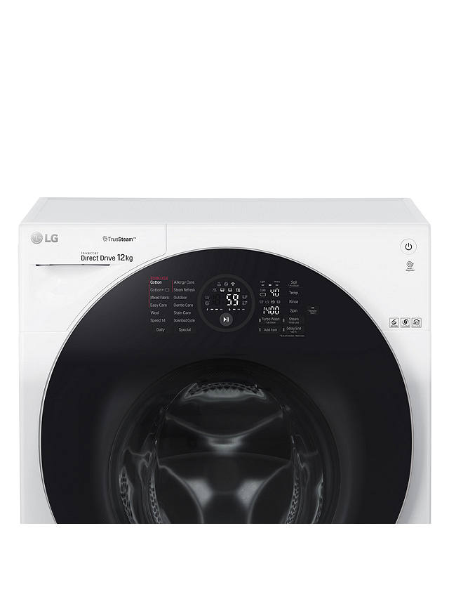 Buy LG FH4G1BCS2 Freestanding Washing Machine, 12kg Load, 1400rpm Spin, White Online at johnlewis.com