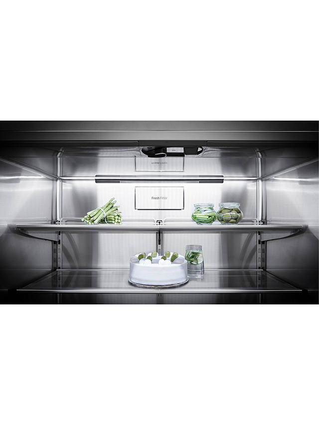 Buy LG LSR100 Freestanding 60/40 Fridge Freezer, Noble Steel Online at johnlewis.com