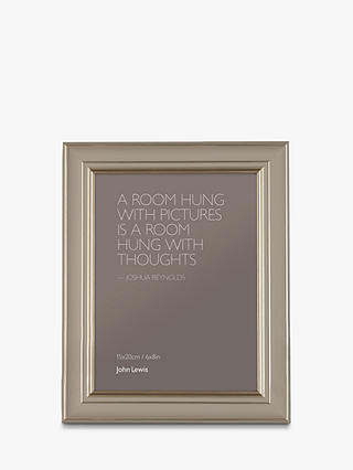 John Lewis & Partners Goldline Photo Frame, 6 x 8" (15 x 20cm), Taupe