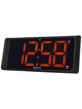Acctim Coloma LED Digital Display Radio Controlled Alarm Clock, Black