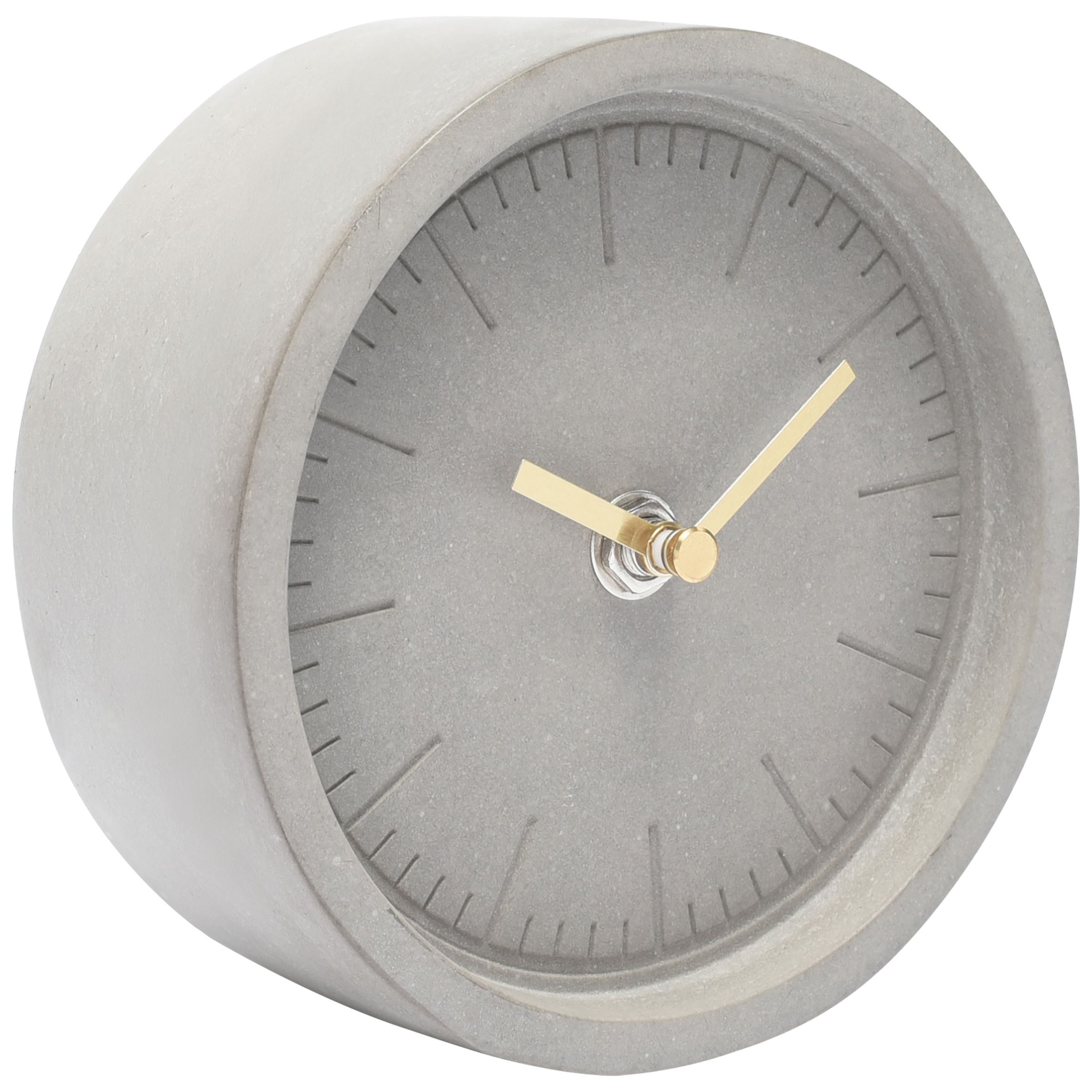 London Clock Company Cement Finish Mantel Clock, Dia.13cm, Grey