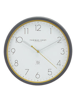 Thomas Kent Clocksmith 12" Wall Clock, 30cm, Grey/Yellow