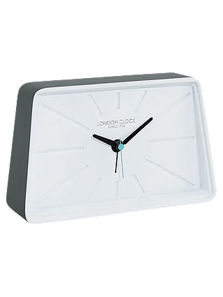 London Clock Company Alarm Clock, White/Grey
