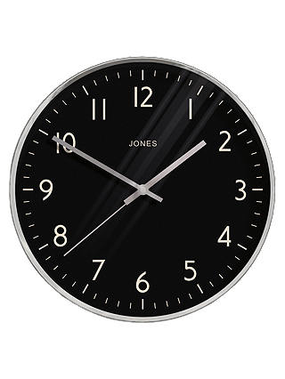 Jones Studio Wall Clock, Chrome, 30cm