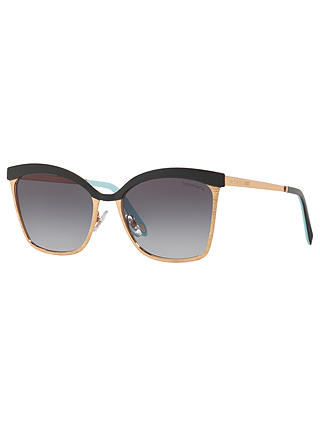 Tiffany & Co TF3060 Women's Square Sunglasses, Gold/Grey Gradient