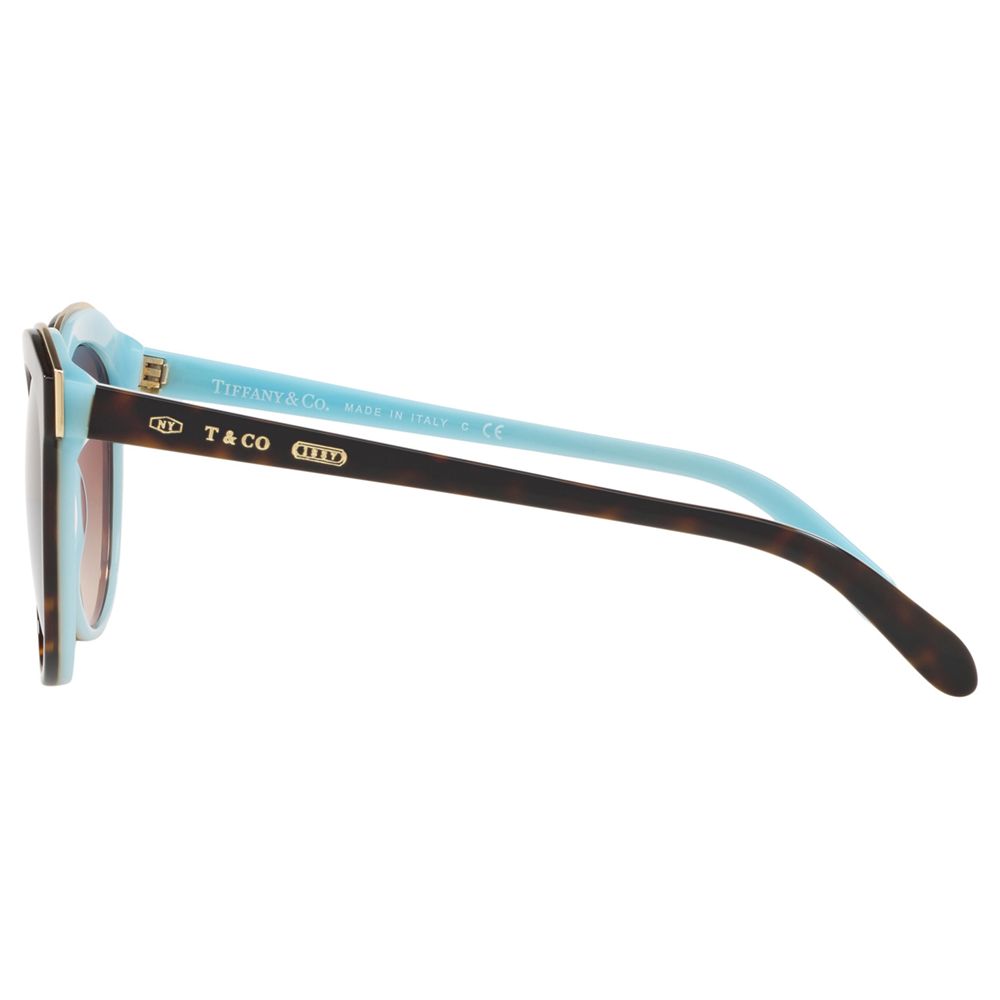 Tiffany & Co TF4146 Women's Oval Sunglasses, Tortoise/Brown Gradient