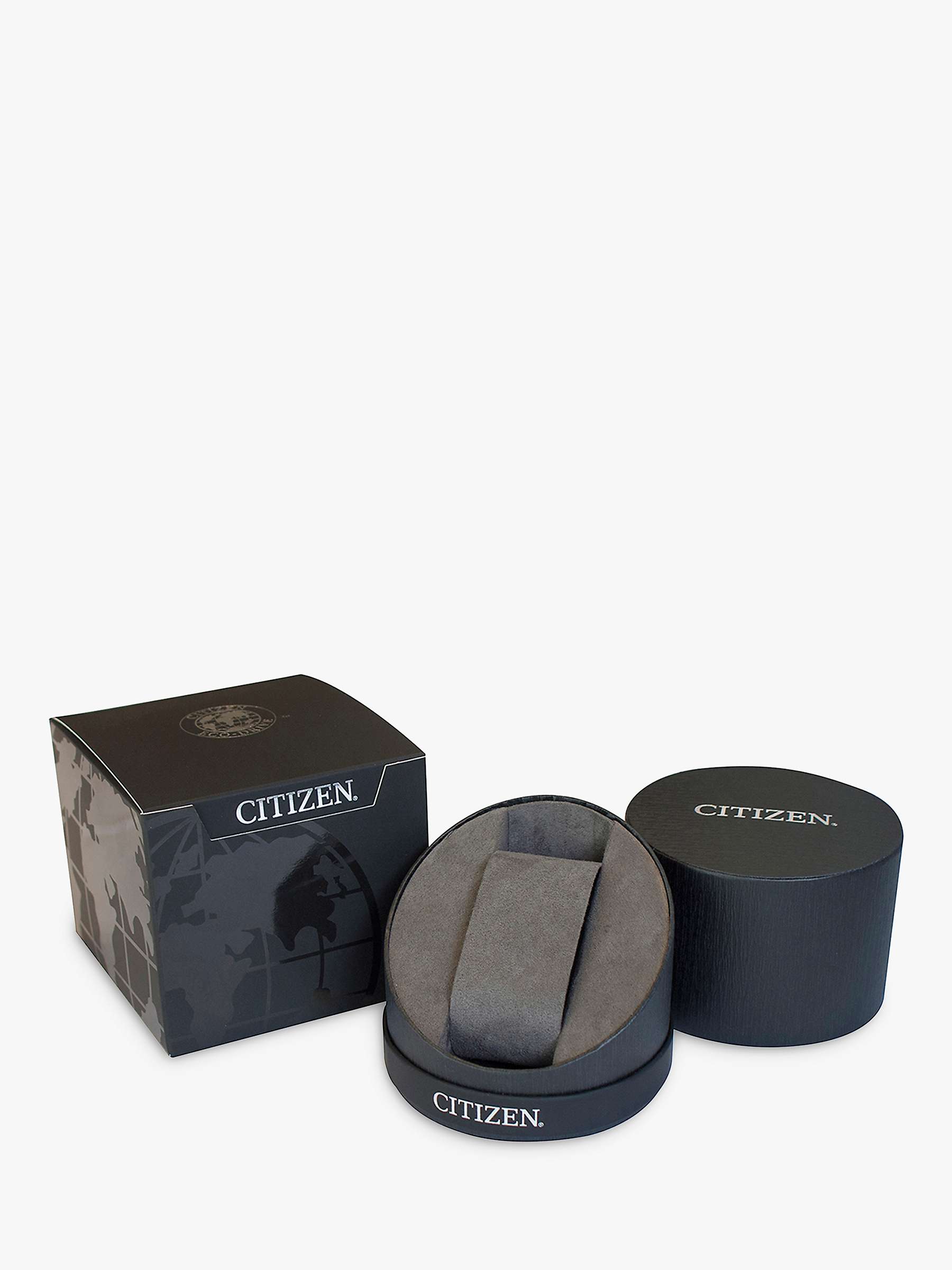 Buy Citizen BU2070-12L Men's Eco-Drive Chronograph Leather Strap Watch, Brown/Blue Online at johnlewis.com