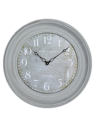 Lascelles Chateau Wood Wall Clock, Dia.50cm, Grey