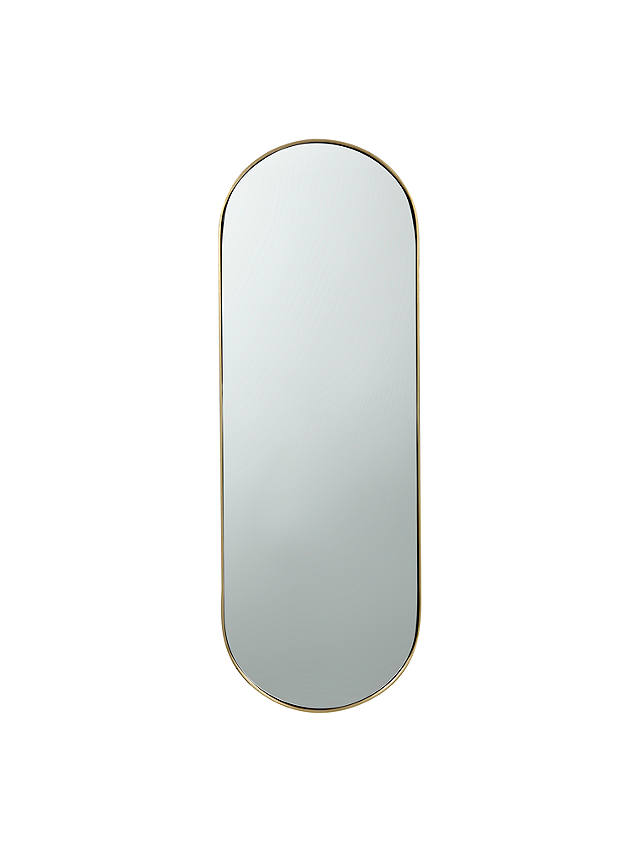 John Lewis & Partners Lozenge Mirror, 77 x 27cm, Brass