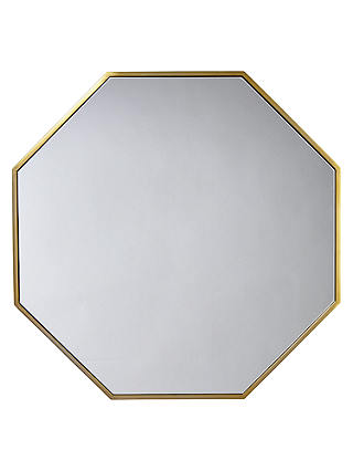John Lewis & Partners Zelda Octagonal Mirror, 80 x 80cm, Antique Brass