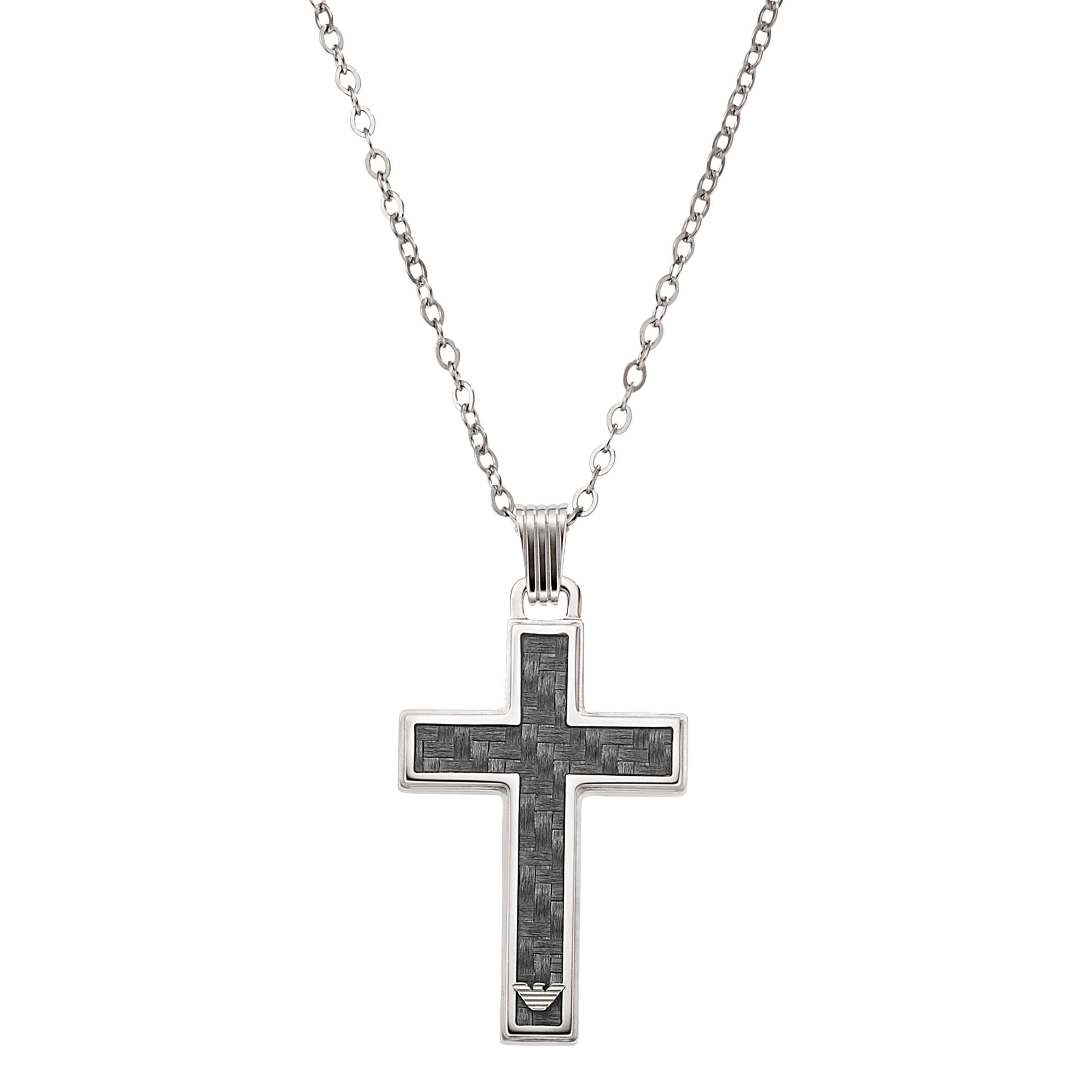 Emporio Armani Men's Cross Necklace 