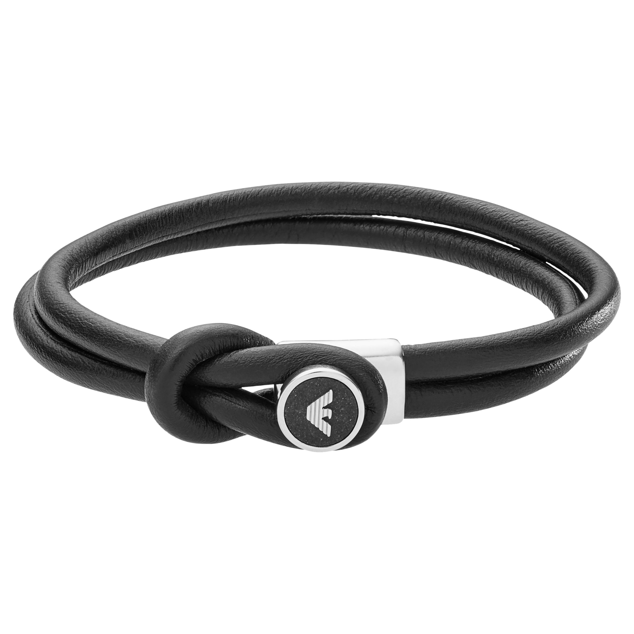 emporio armani unisex leather bracelet