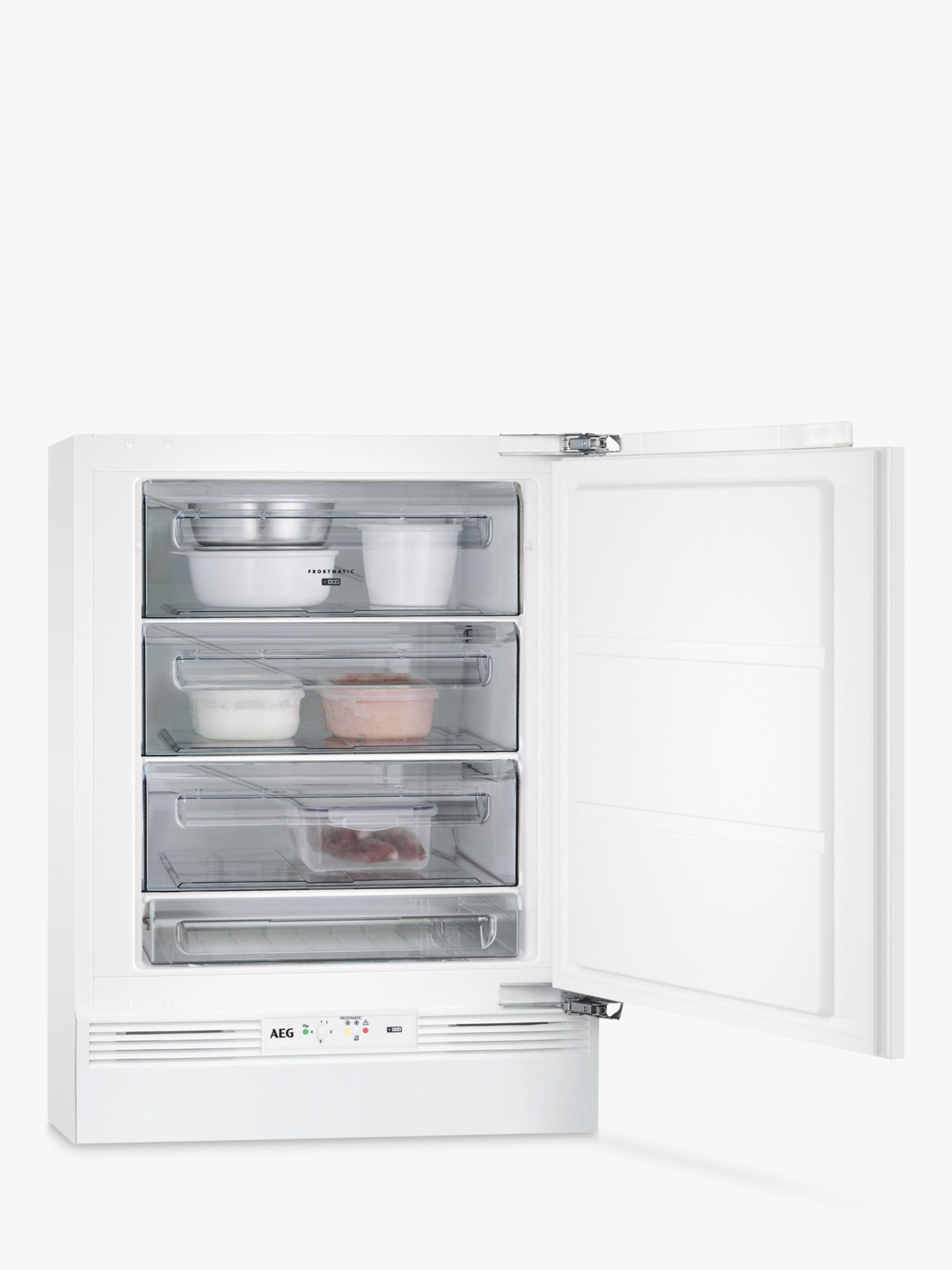 AEG ABB6821VAF Built-Under Freezer, A+ Energy Rating, 60cm Wide, White