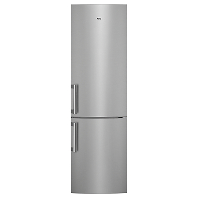 AEG RCB53725VX CustomFlex Fridge Freezer, A++ Energy Rating, 60cm Wide, Stainless Steel