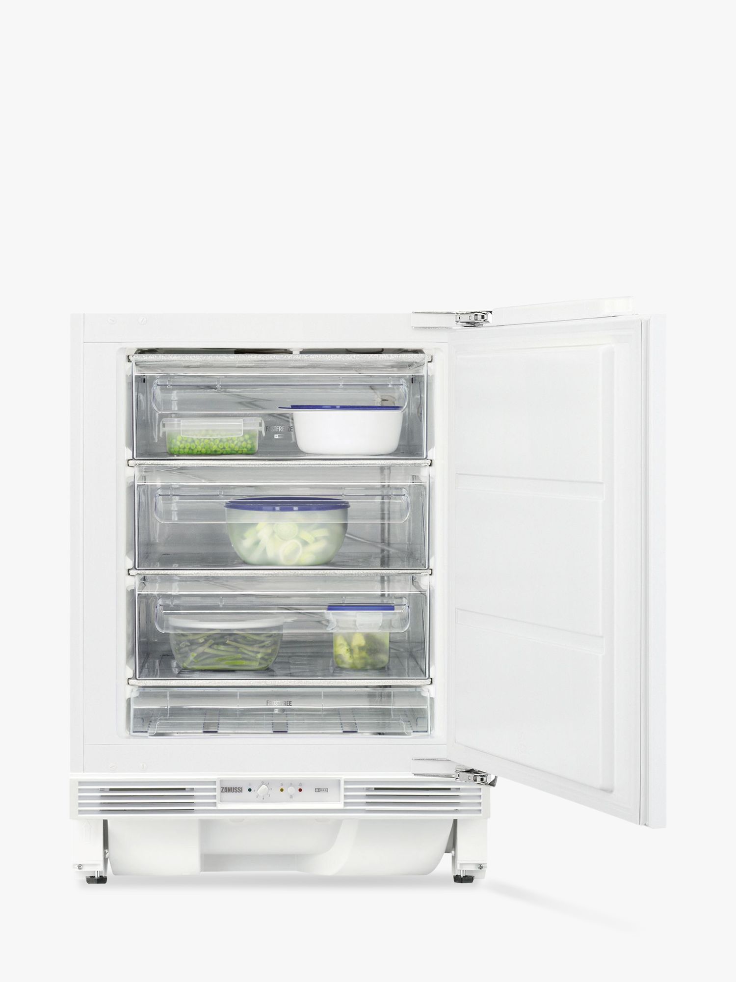 Zanussi ZQF11431DV Integrated Undercounter Freezer, A+ Energy Rating, 60cm Wide, White