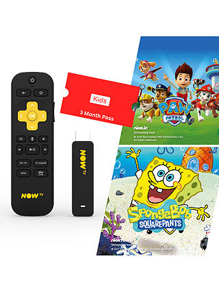 NOW TV Smart Stick with HD, Voice Search & 3 Month Kids Pass