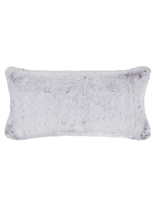 John Lewis & Partners Fux Fur Cushion, Ice Grey