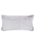 John Lewis Faux Fur Cushion, Ice Grey