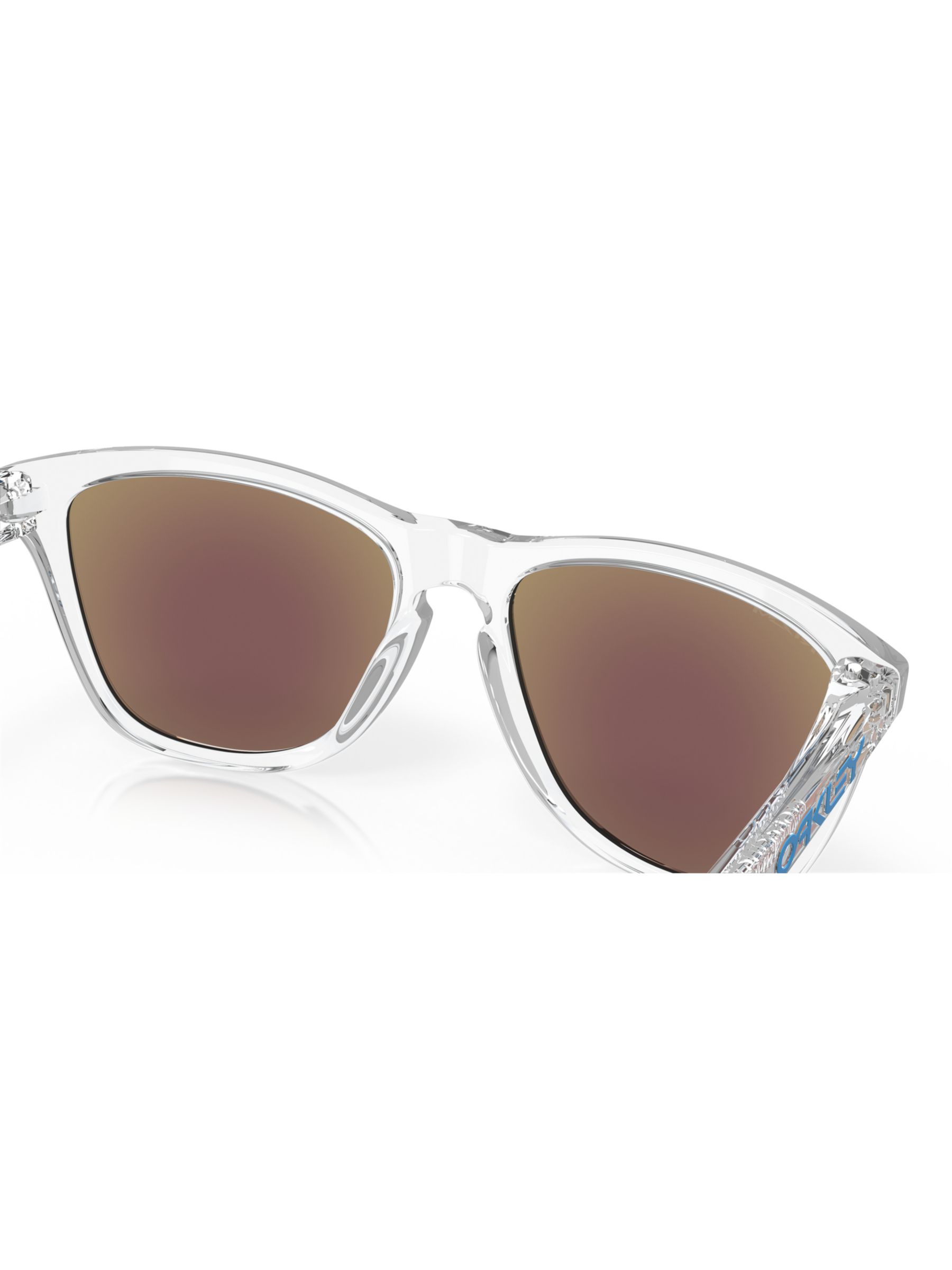 Oakley OO9013 Men's Frogskins Prizm Square Sunglasses, Clear/Iridium Sapphire