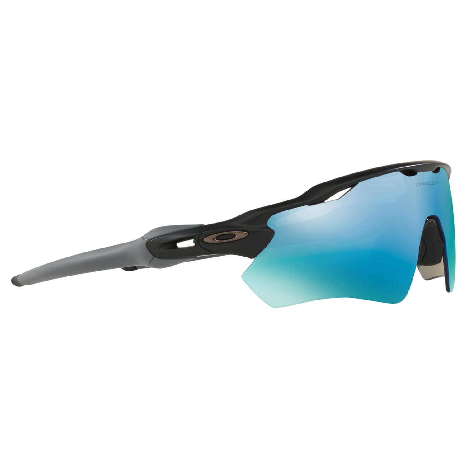 Oakley OO9208 Men's Radar EV Path Prizm Polarised Wrap Sunglasses,  Black/Mirror Blue at John Lewis & Partners