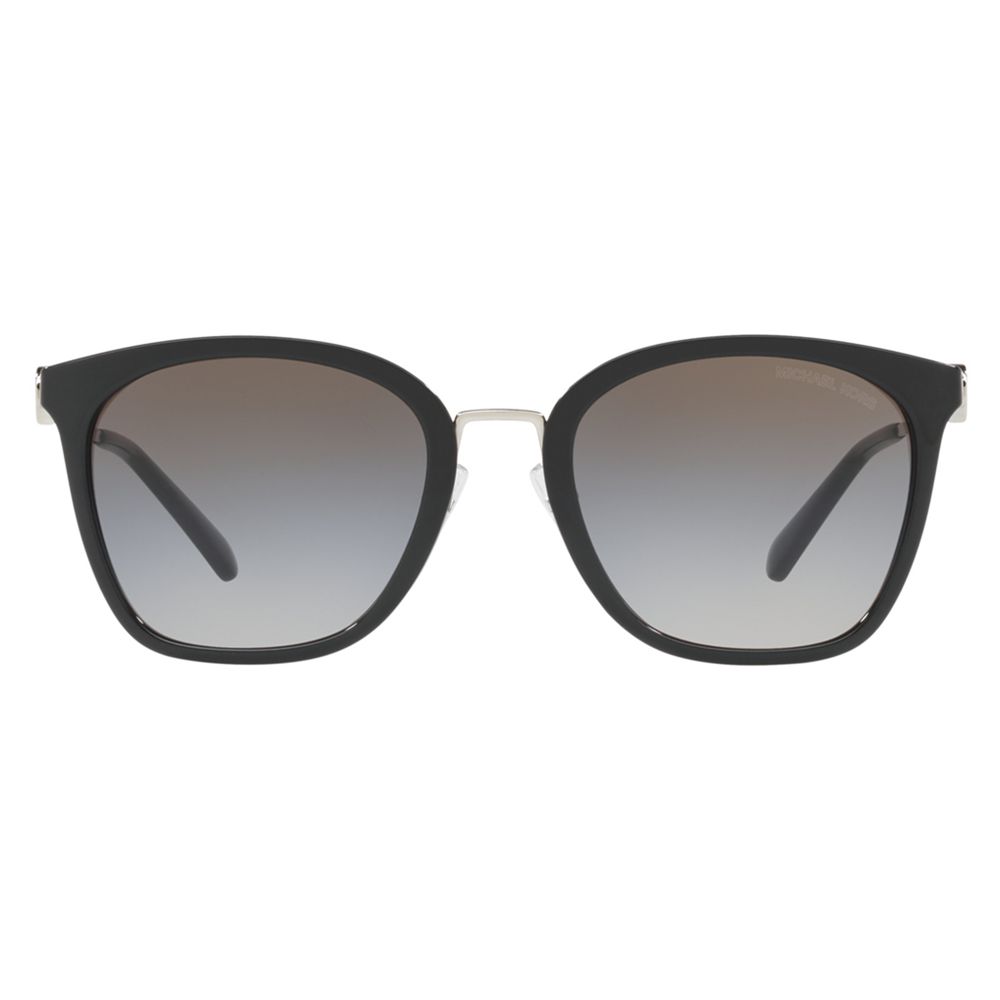 Michael Kors MK2064 Women's Lugano Square Sunglasses, Black/Grey Gradient
