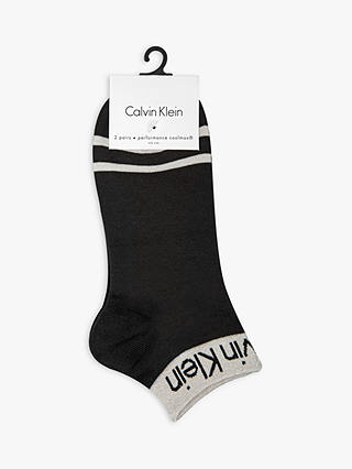 Calvin Klein Performance Coolmax Stripe Liner Socks, Pack of 2