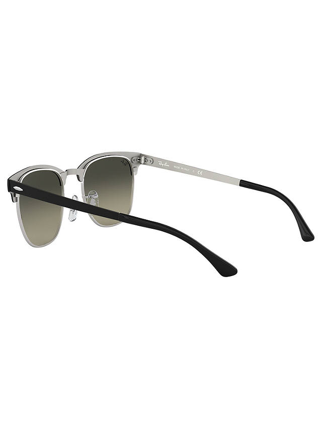 Ray-Ban RB3716 Unisex Square Sunglasses, Black/Green Gradient