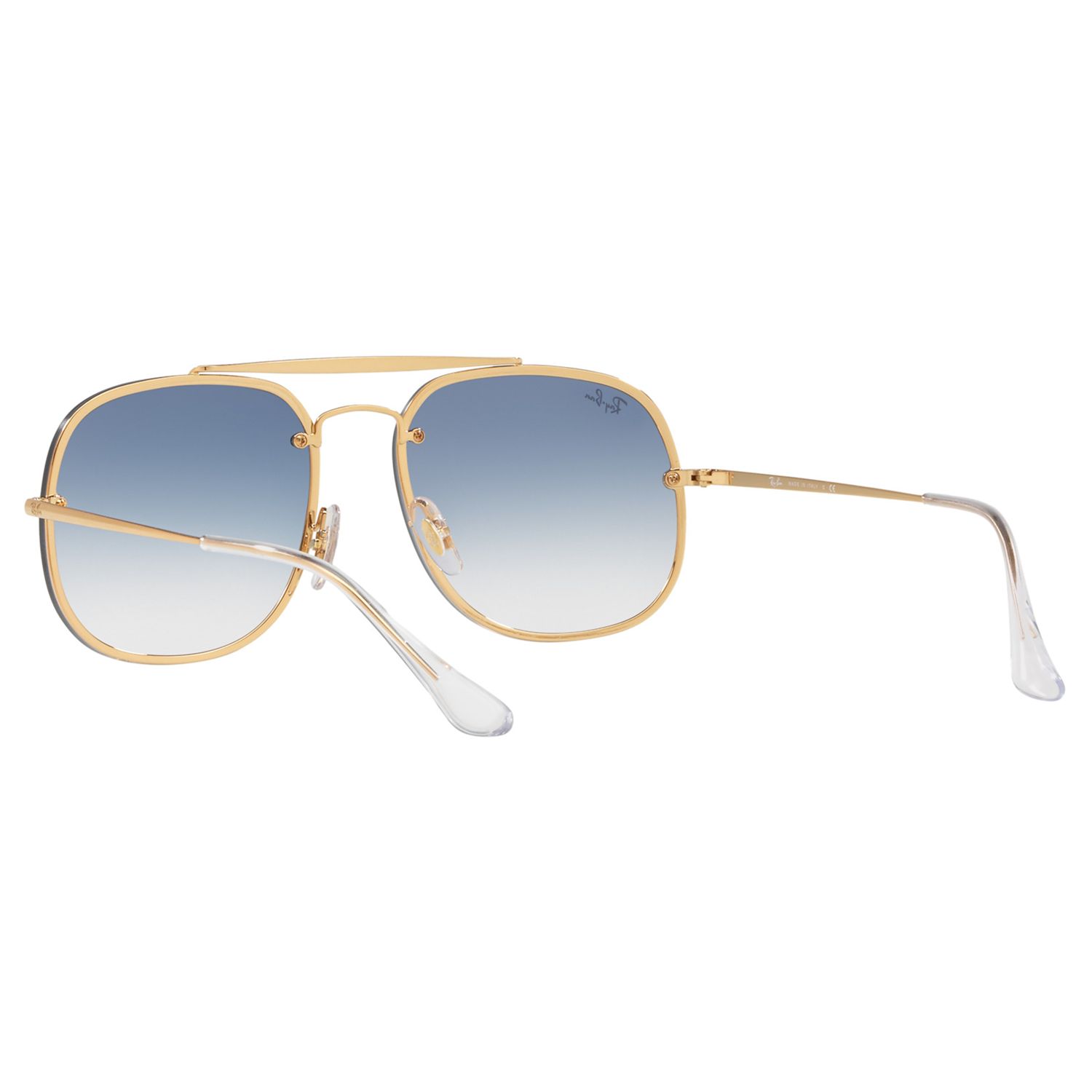 Ray-Ban RB3583 Unisex Square Sunglasses, Gold/Blue