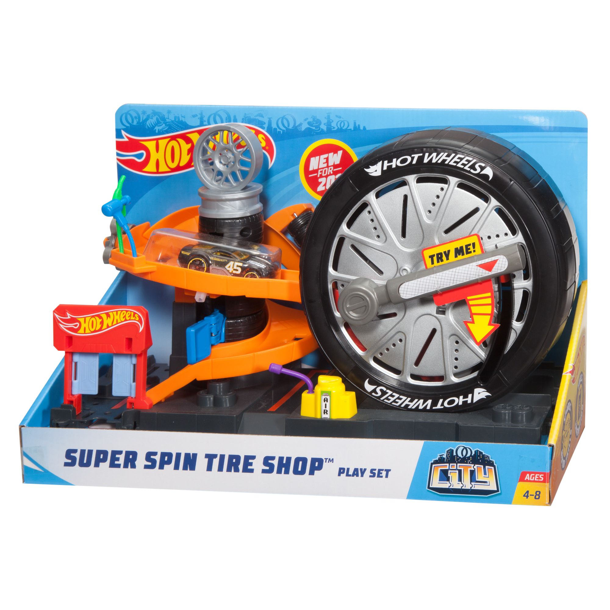 hot wheels super spin tire shop