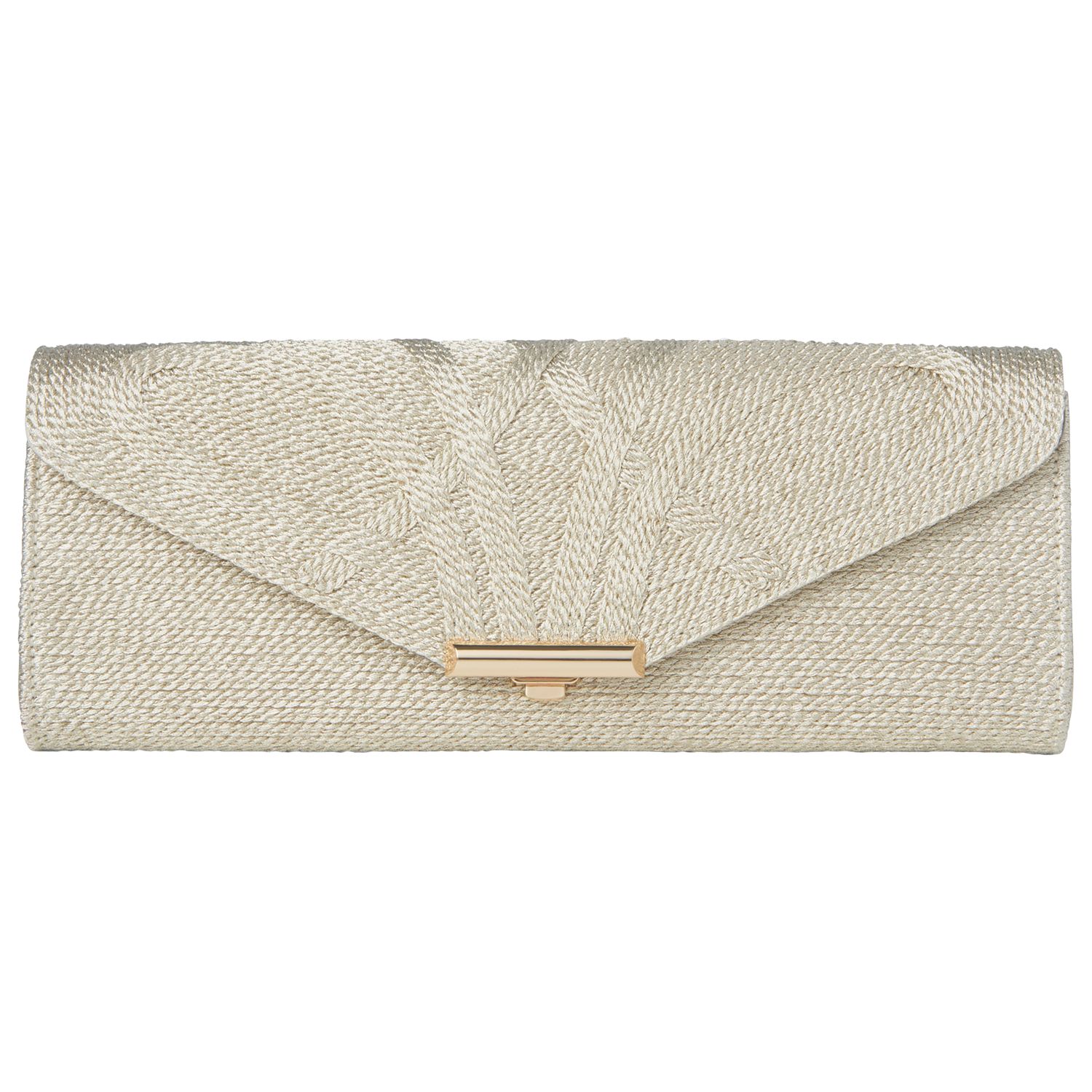 lk bennett gold clutch bag