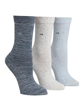 Calvin Klein Gift Pack Holiday Sparkle Ankle Socks, Pack of 3, Multi