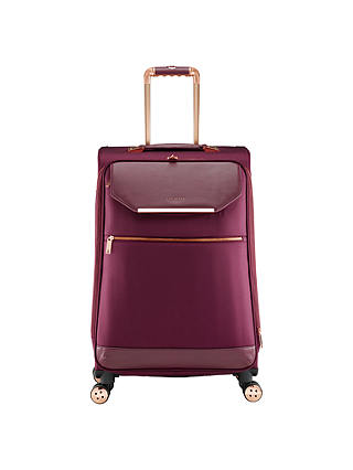 Ted Baker Soft Albany 71cm 4-Wheel Suitcase, Burgundy