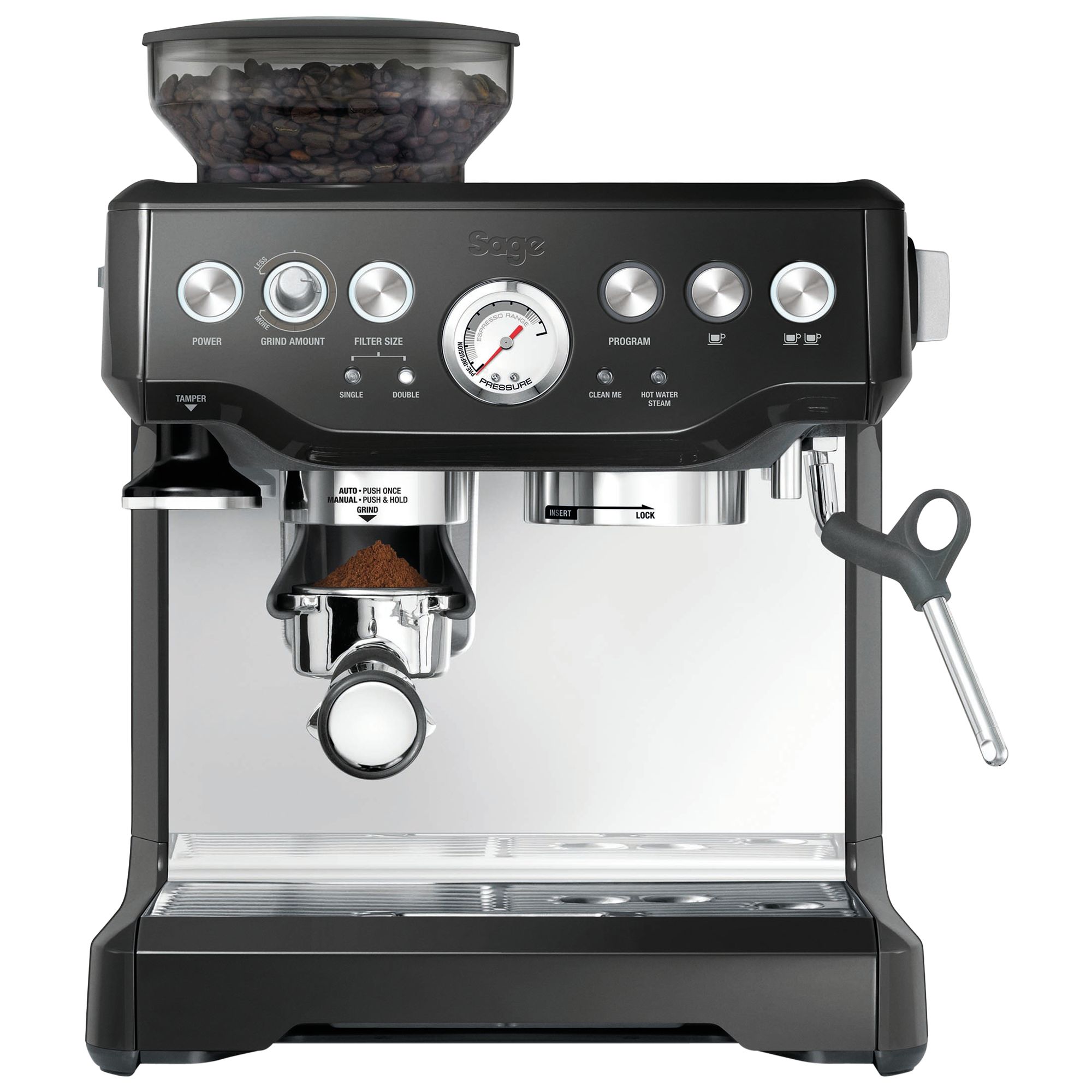 Sage Barista Express Bean-to-Cup Coffee Machine, Black