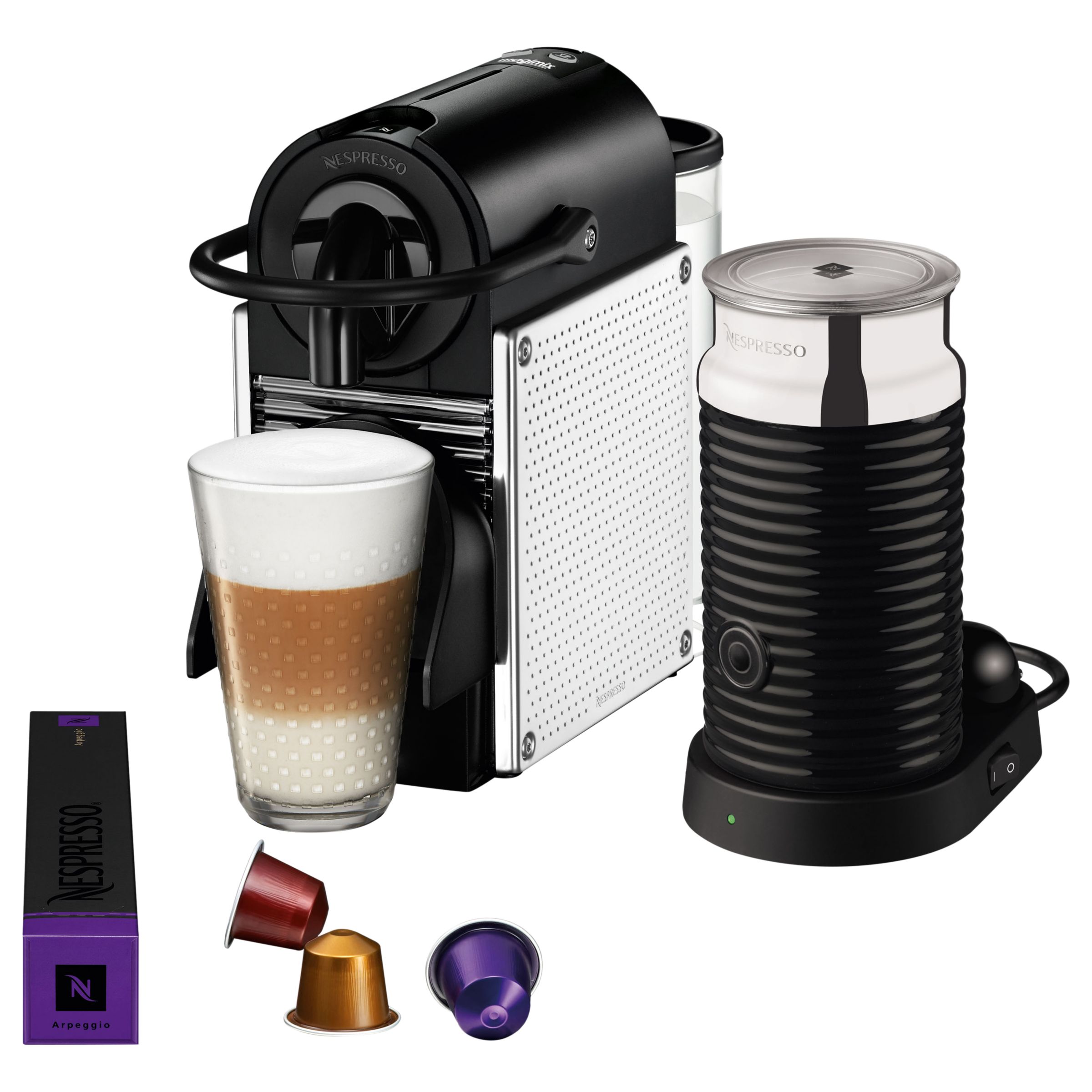 Woedend Uitrusten zijde Nespresso Pixie Coffee Machine with Aeroccino by Magimix, Steel
