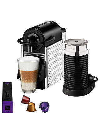 Nespresso Pixie Coffee Machine with Aeroccino by Magimix, Steel