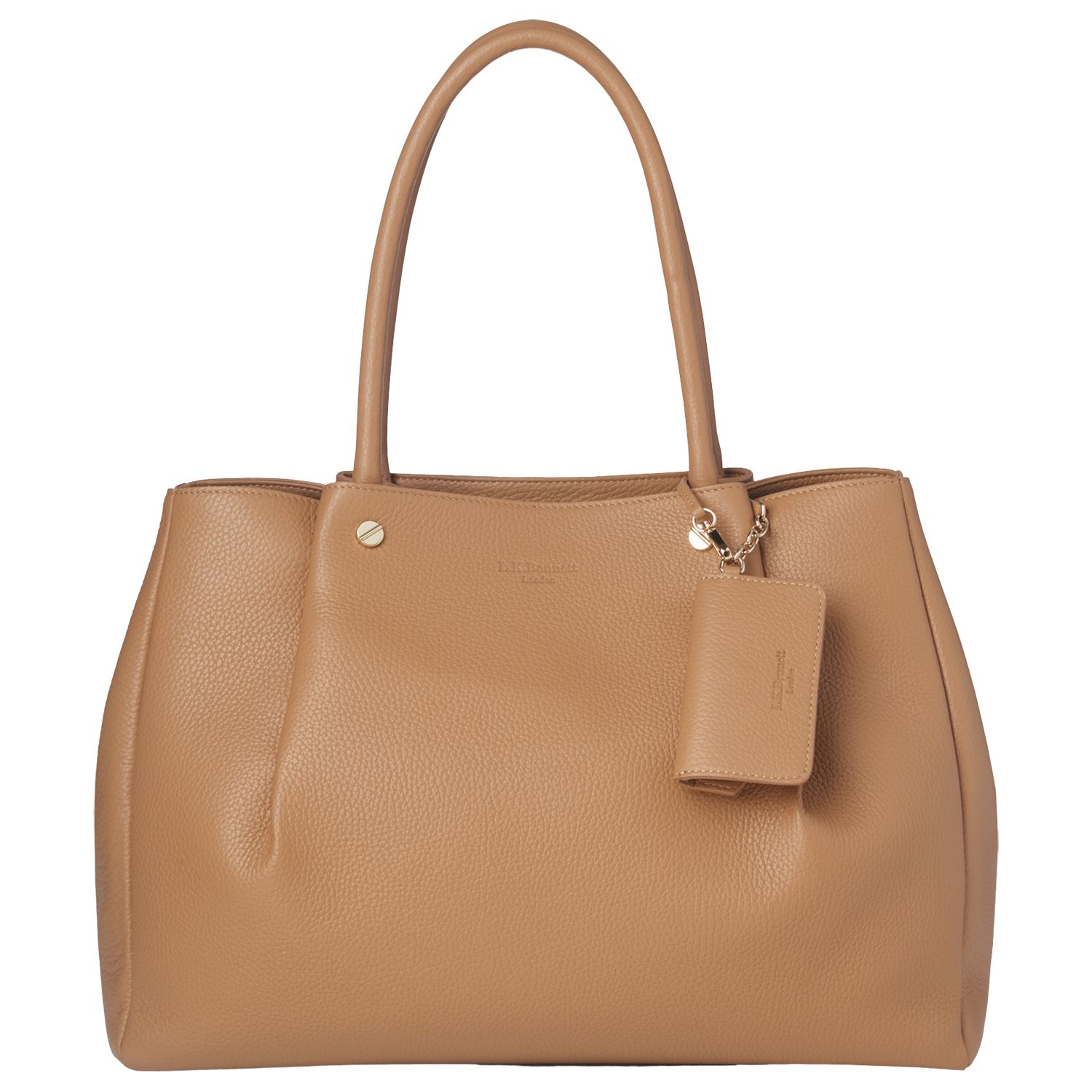 L.K.Bennett Regan Leather Tote Bag , Light Tan at John Lewis & Partners