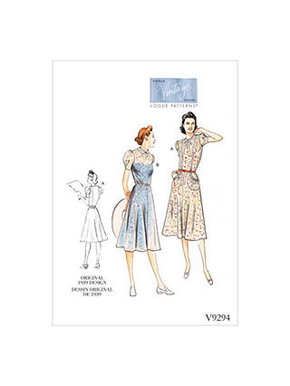 Vogue Women's Dress Sewing Pattern, 9294, A5