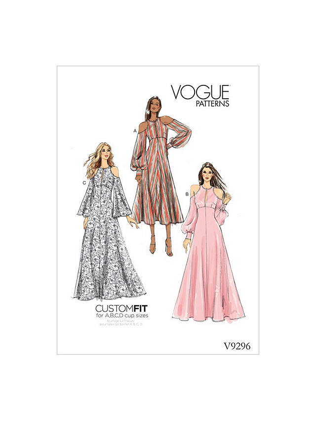 Vogue Women's Dress Sewing Pattern, 9296, A5
