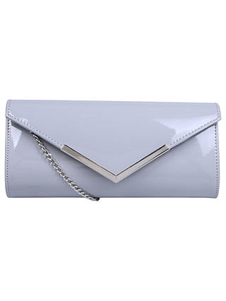 Carvela Daphne 2 Patent Matchbag Clutch Bag, Grey