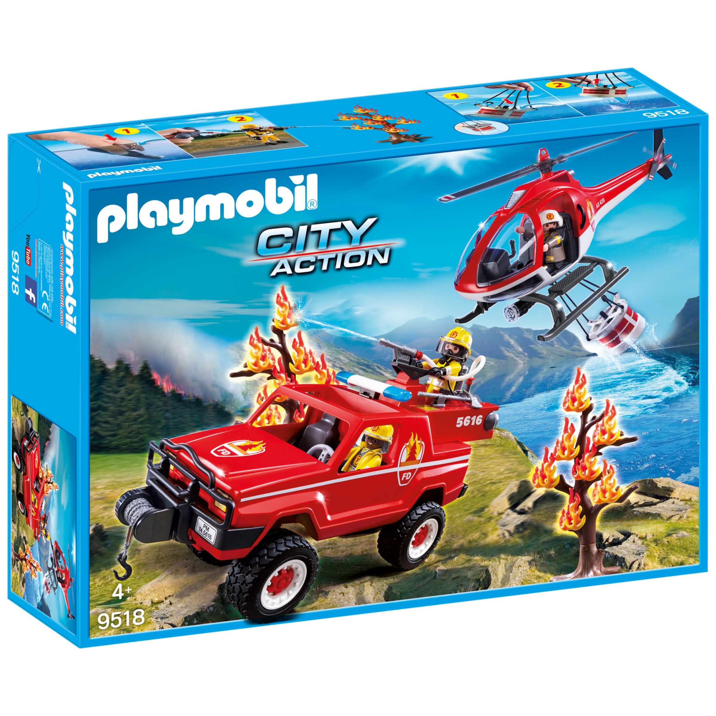 playmobil city action forest fire club set