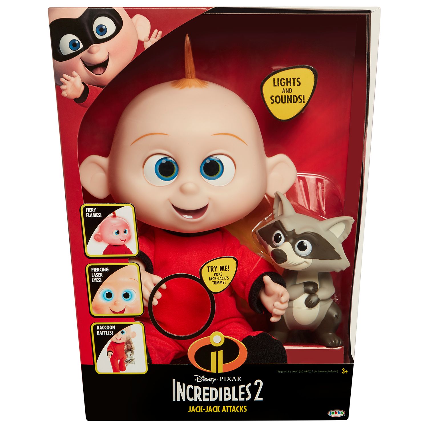 Pack of 2 The Incredibles 2 The Incredible and Jack Raccoon Figures