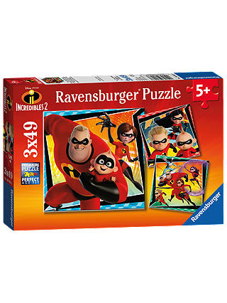 Ravensburger Incredibles 2 Jigsaw Puzzles Set, 3x49 Pieces
