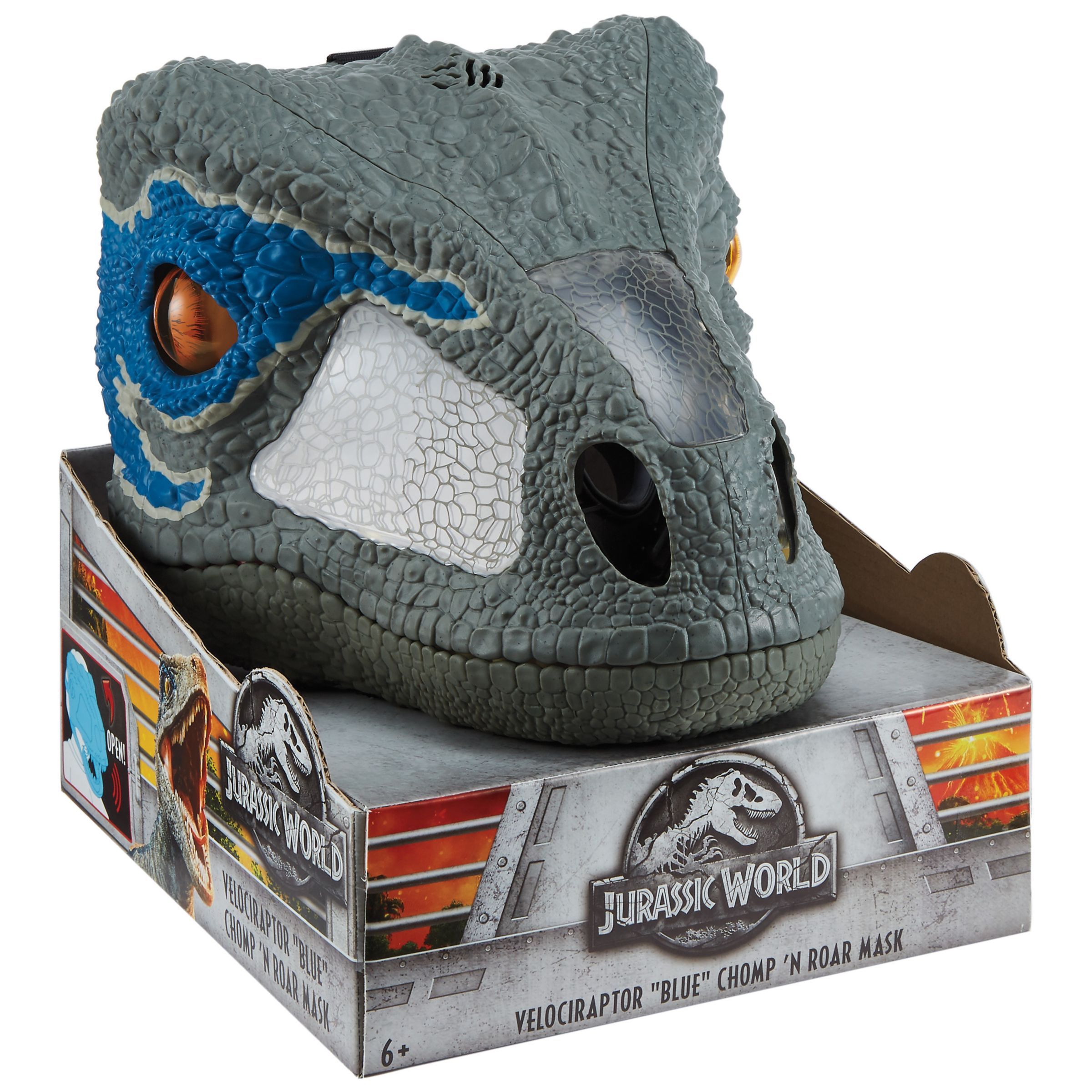 Jurassic World Blue Velociraptor Chomp N Roar Mask At John Lewis Partners