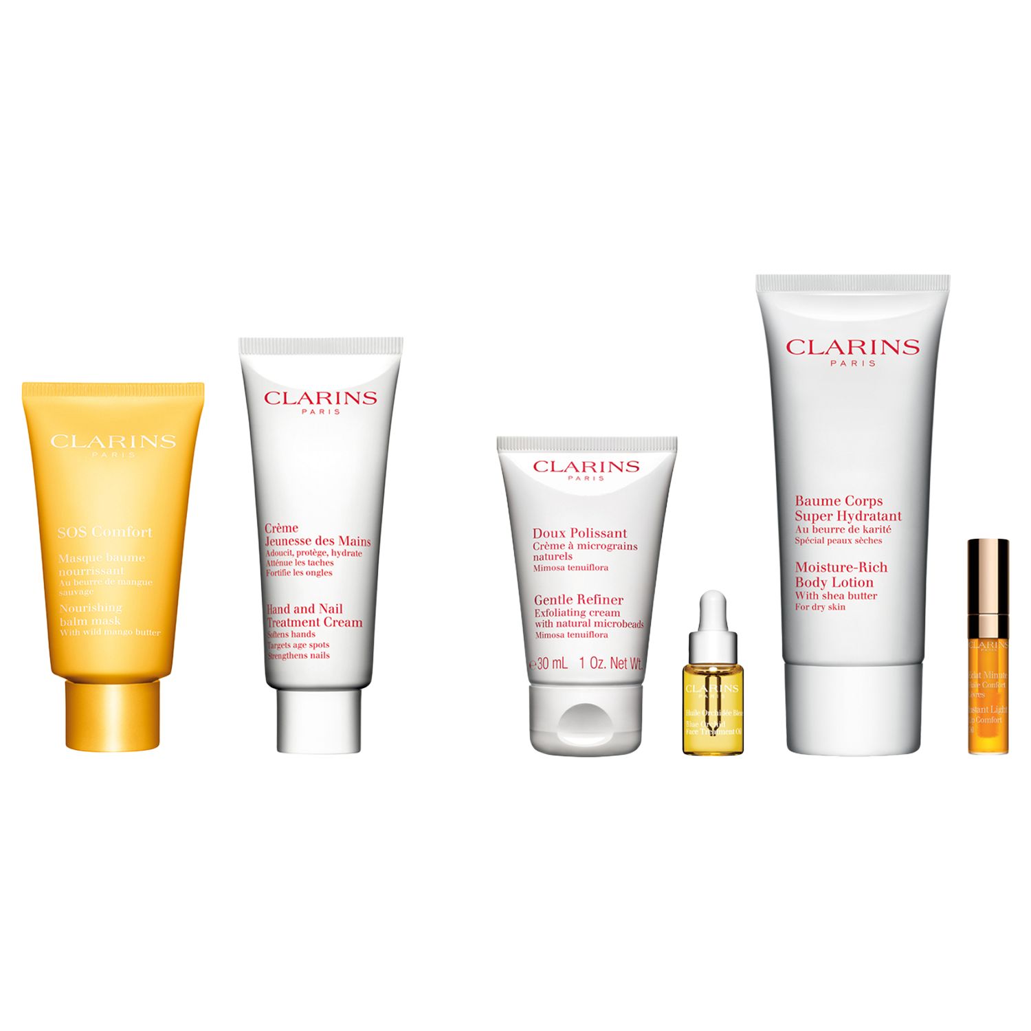 Clarins SOS Comfort Nourishing Balm Mask and Hand and Nail Treatment Cream with Gift (Bundle)