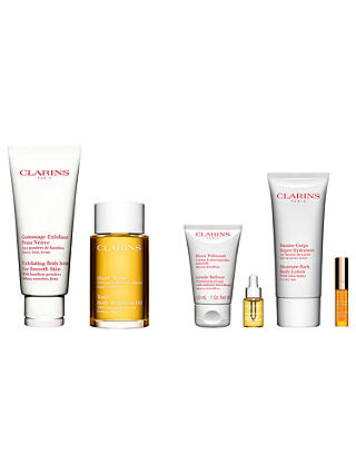Clarins Exfoliating Body Scrub and Body Treatment Oil - Firming/Toning with Gift (Bundle)