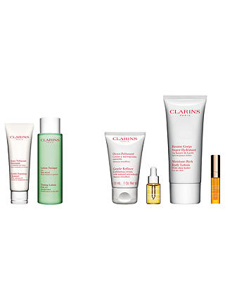 Clarins Toning Lotion and Gentle Foaming Cleanser, Normal/Combination with Gift (Bundle)