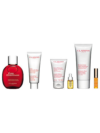 Clarins Eau Dynamisante Spray and Hand and Nail Treatment Cream with Gift (Bundle)